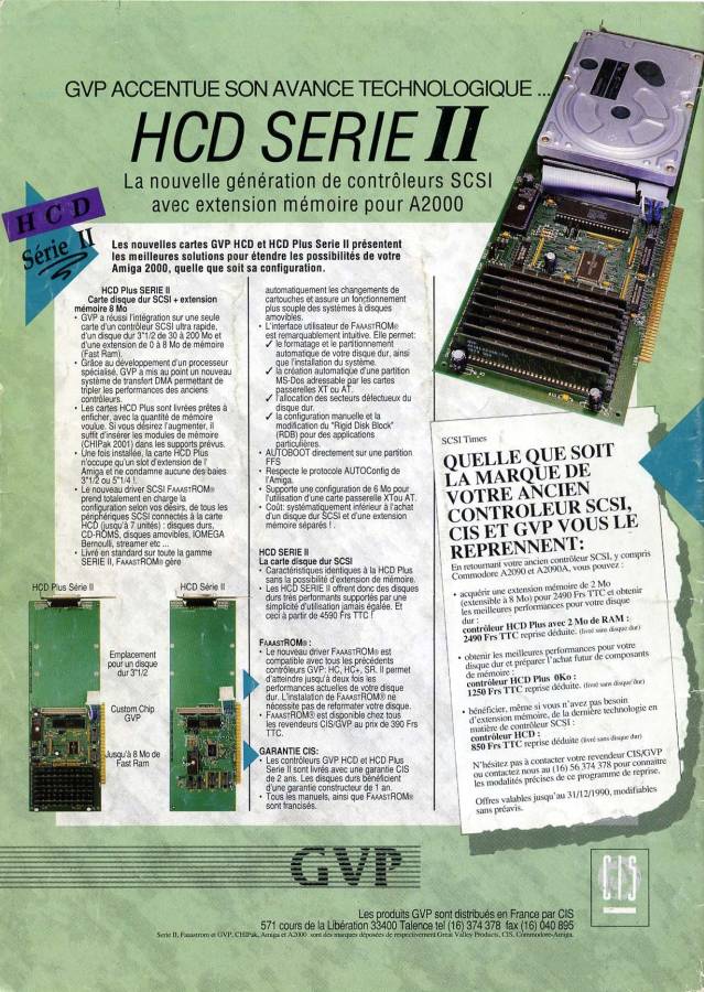 Great Valley Products Impact A2000-HC+8 Series II - Vintage Ad (Datum: 1990-10, Herkunft: FR)