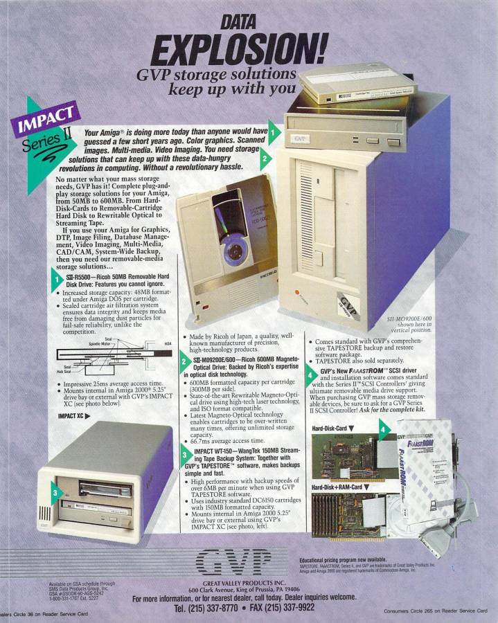 Great Valley Products Impact A2000-HC Series II - Vintage Ad (Datum: 1990-11, Herkunft: US)