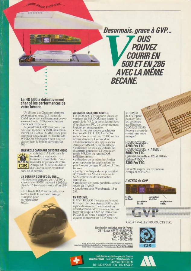 Great Valley Products Impact A500 HD8+ Series II - Vintage Advert - Date: 1992-03, Origin: FR