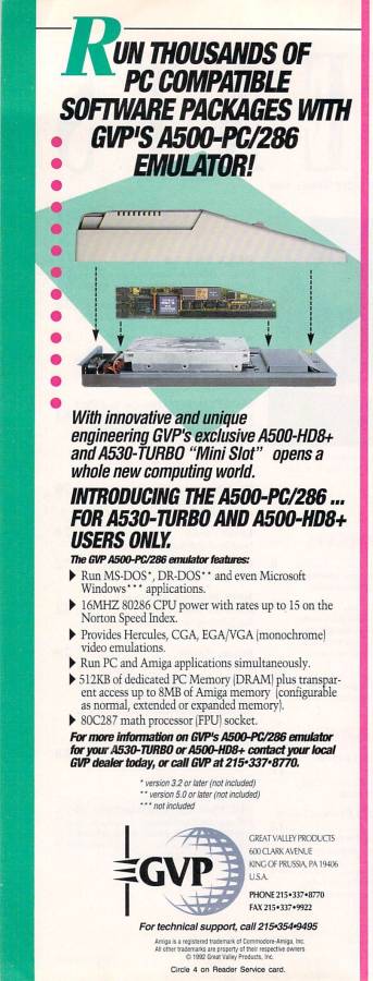 Great Valley Products PC 286 - Vintage Advert - Date: 1992-09, Origin: US
