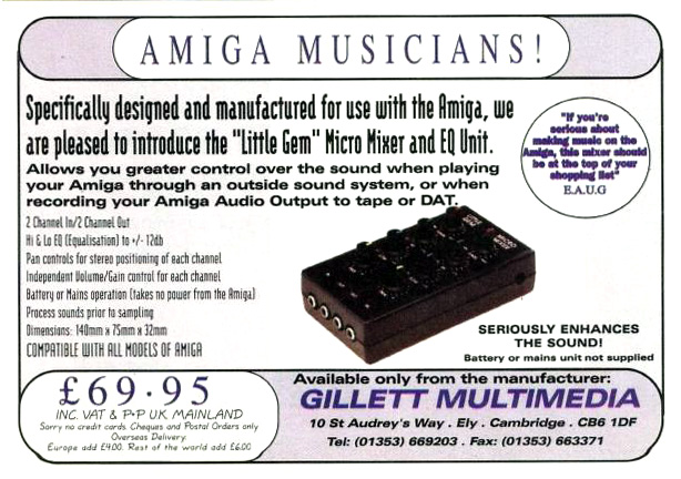Gillet Multimedia Little Gem - Zeitgen&ouml;ssische Werbung - Datum: 1995-07, Herkunft: UK