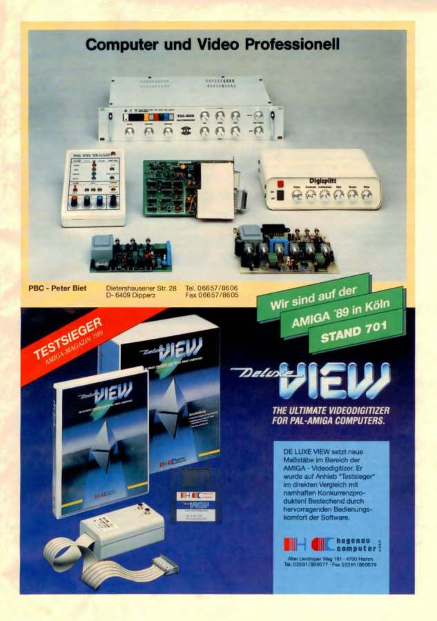 Peter Biet Computerdesign Digisplitt Junior - Vintage Advert - Date: 1989-11, Origin: DE