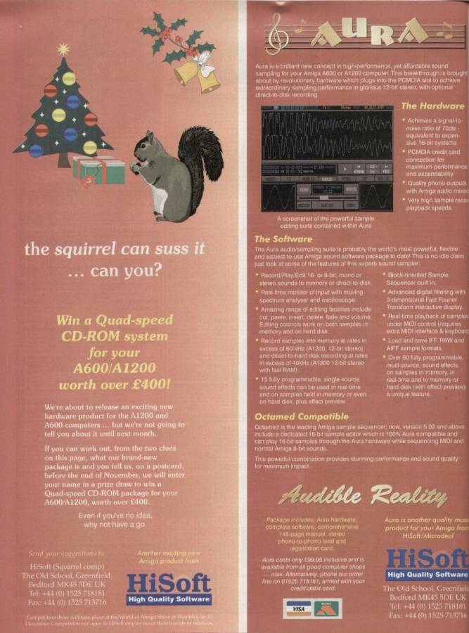 HiSoft Squirrel & Surf Squirrel - Vintage Advert - Date: 1994-12, Origin: GB