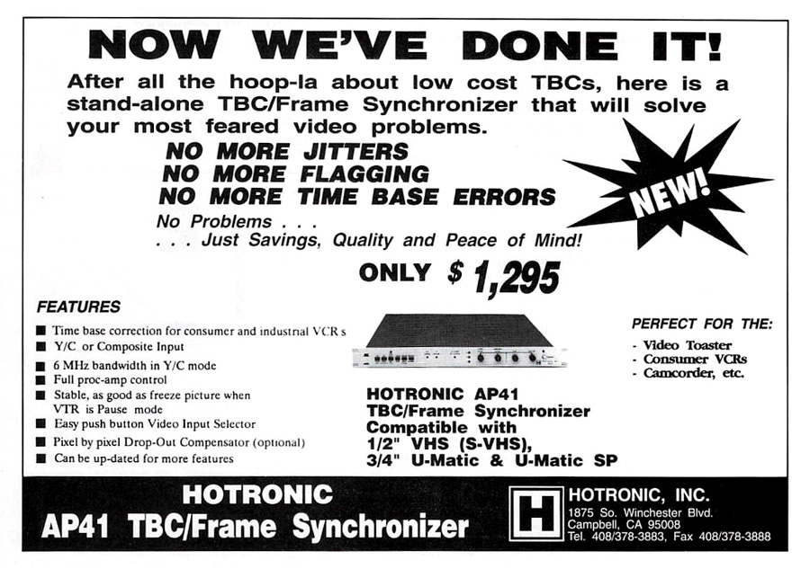 Hotronic  AP41 - Vintage Advert - Date: 1991-12, Origin: US
