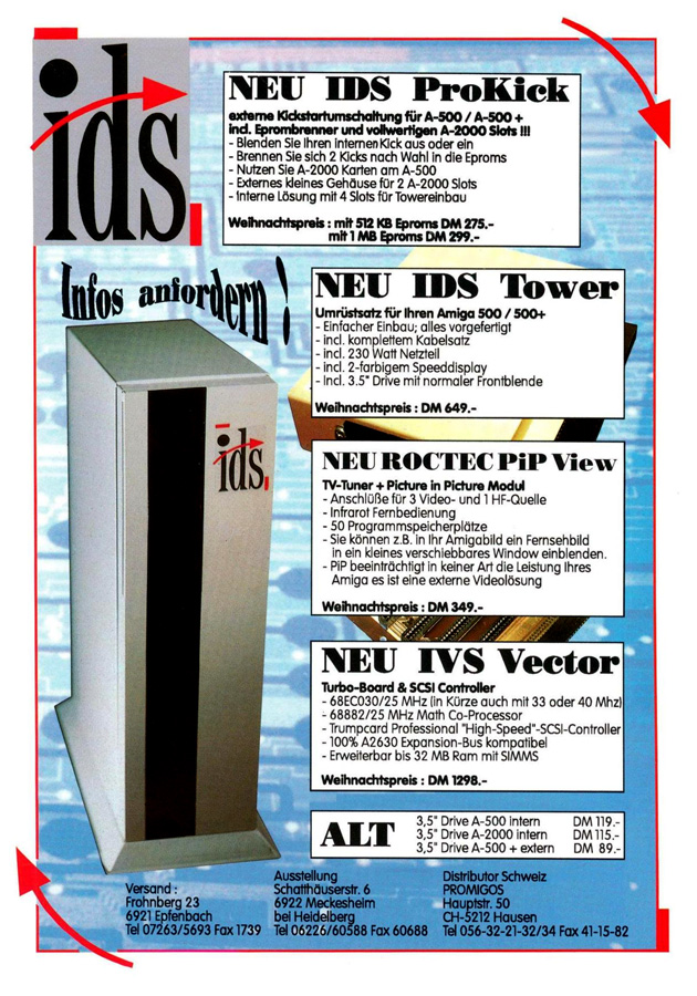 Intelligent Data Systems ProKick / ProKick XL - Vintage Advert - Date: 1992-12, Origin: DE