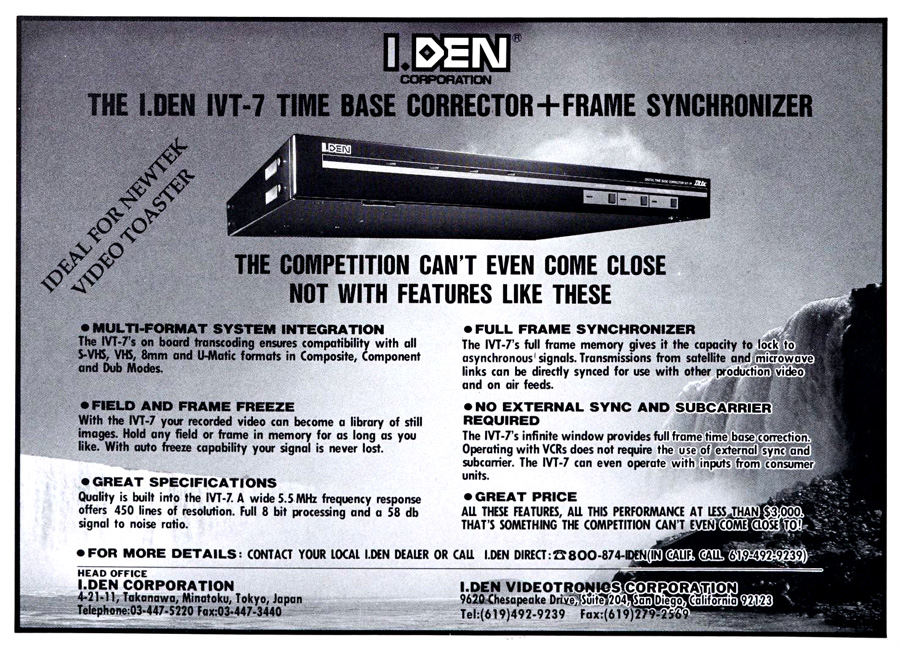 I.Den Videotronics  IVT-7 - Vintage Advert - Date: 1991-02, Origin: US
