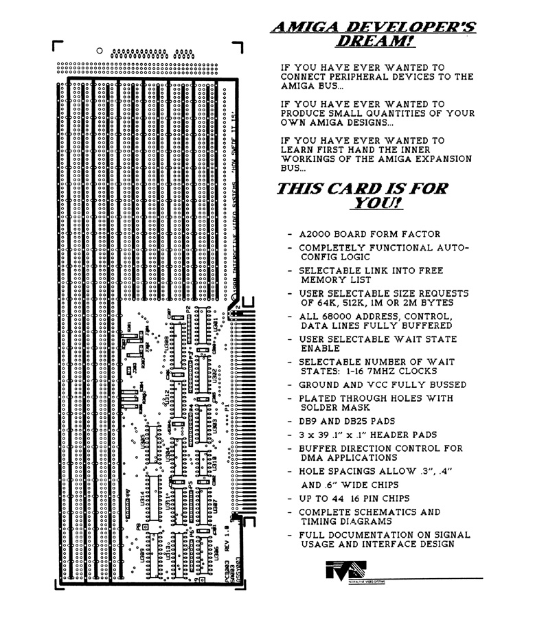 Interactive Video Systems Auto-Config Proto Card - Vintage Advert - Date: 1988-04, Origin: US
