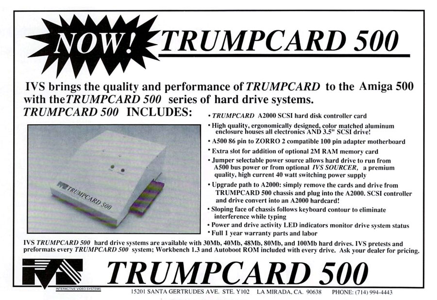 Interactive Video Systems Trumpcard 500 & Trumpcard Professional 500 - Vintage Advert - Date: 1989-06, Origin: US