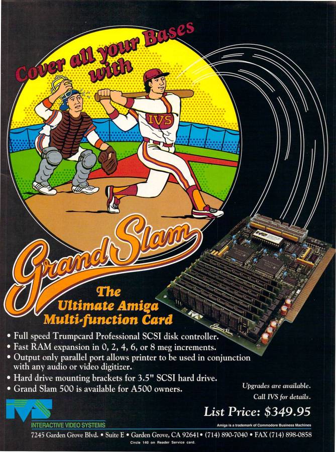 Interactive Video Systems Grand Slam 500 - Vintage Advert - Date: 1991-06, Origin: US