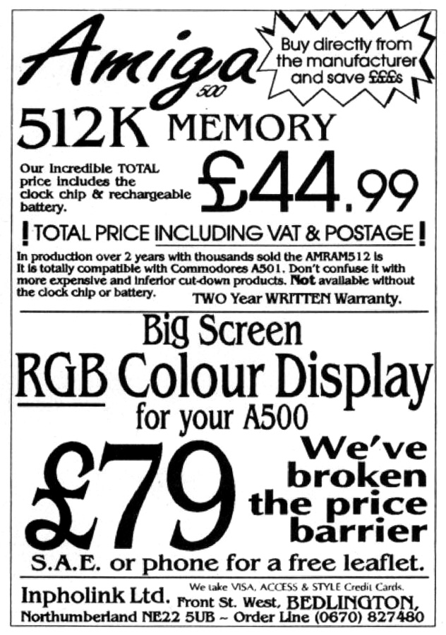 Inpholink AMRAM512 - Vintage Advert - Date: 1990-08, Origin: DE