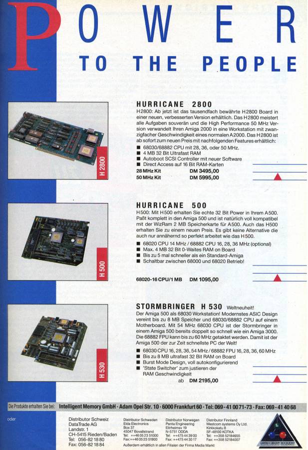 Daniel Instruments / IMtronics Stormbringer H530 - Vintage Advert - Date: 1990-11, Origin: DE