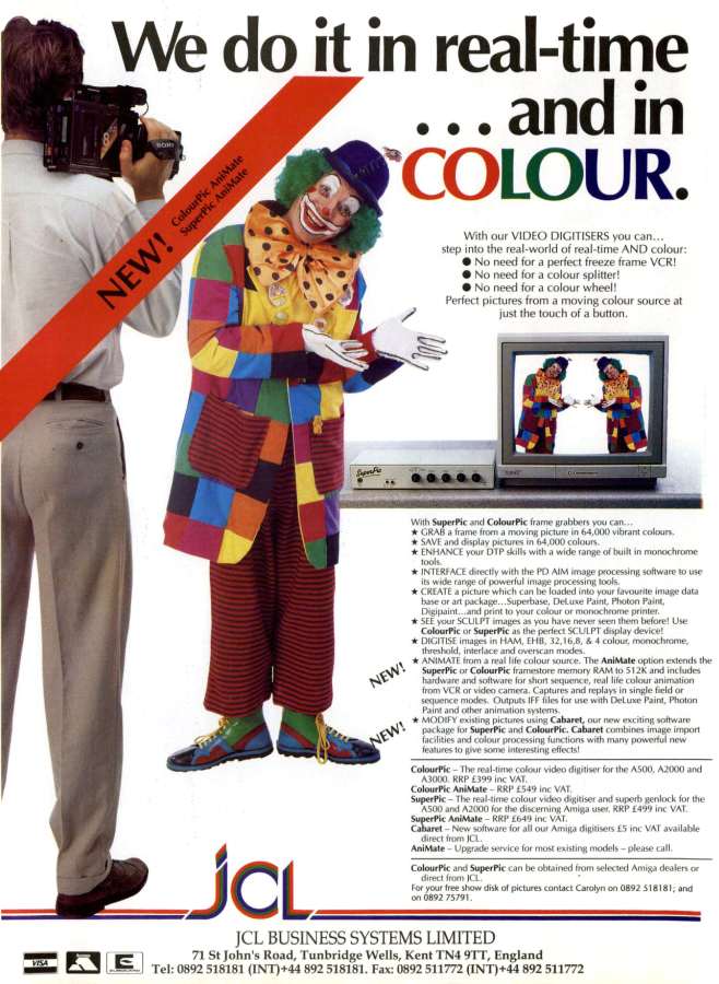 JCL Business Systems ColourPic - Vintage Advert - Date: 1991-12, Origin: GB