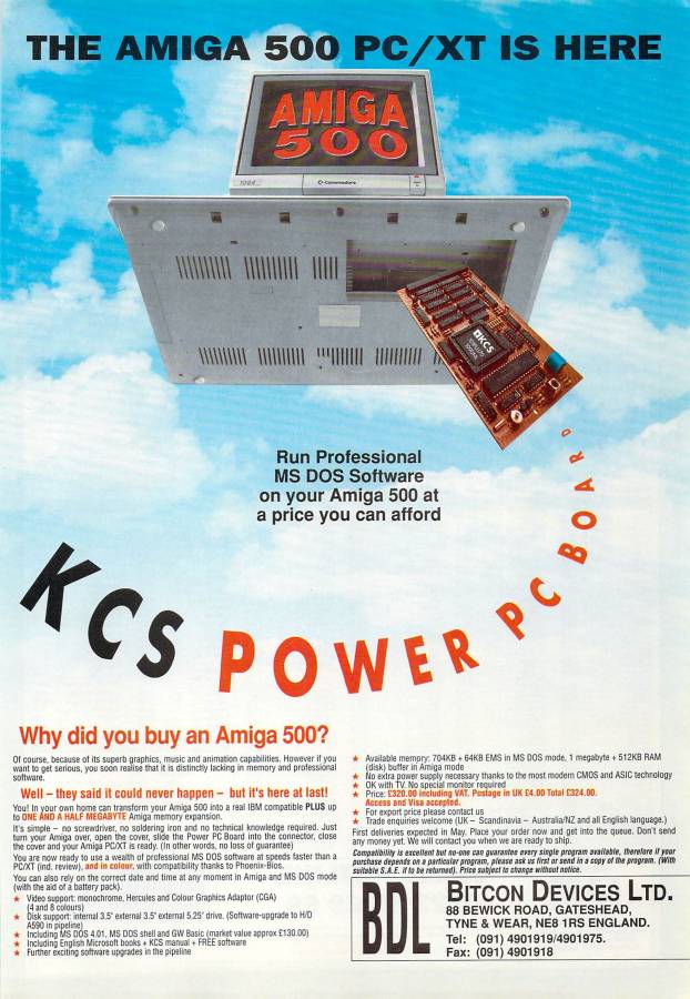 Kolff Computer Supplies Power PC Board - Vintage Advert - Date: 1990-07, Origin: GB
