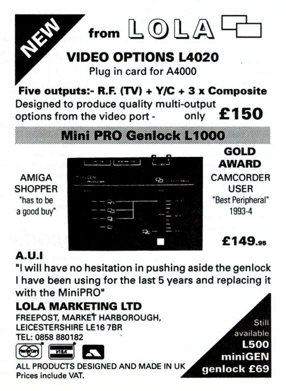Lola Electronics L1000 MiniGEN Professional / MiniPRO - Vintage Advert - Date: 1994-07, Origin: GB