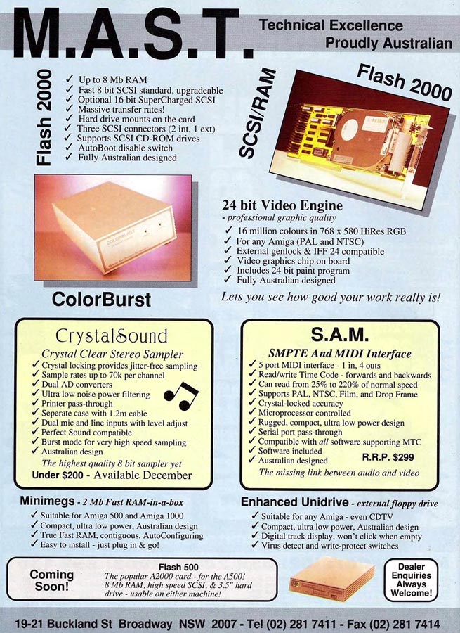 Black Knight Peripherals S.A.M. - Vintage Advert - Date: 1991-12, Origin: AU