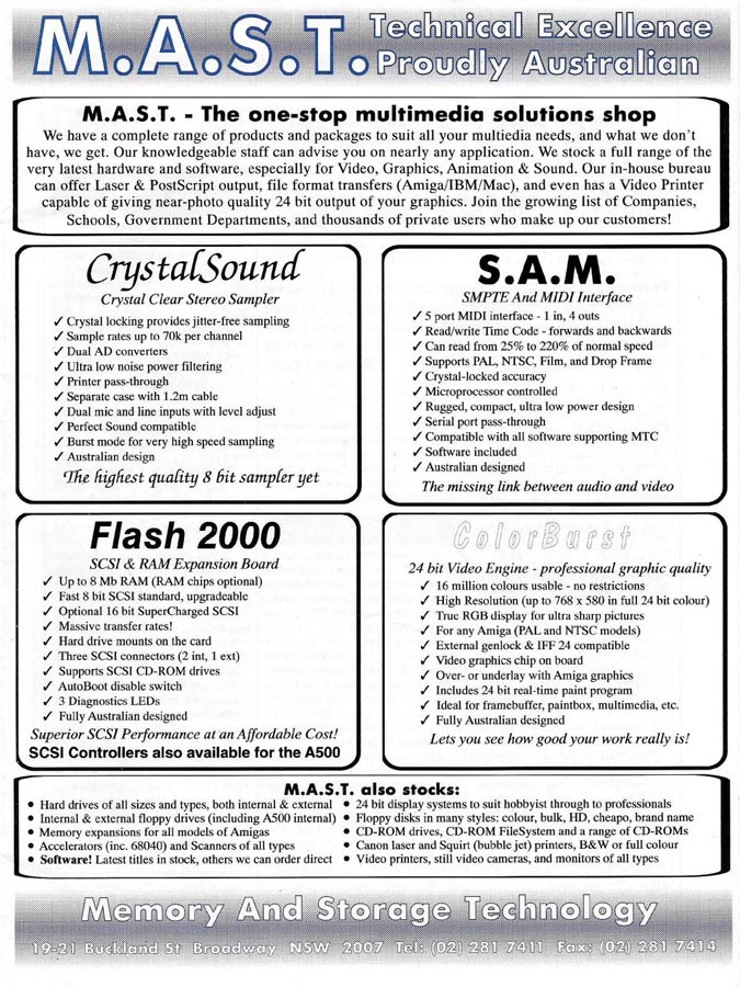 Black Knight Peripherals S.A.M. - Vintage Advert - Date: 1992-03, Origin: AU
