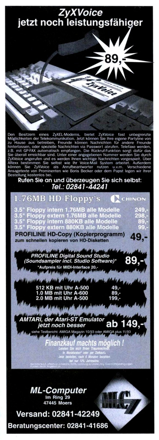 MLC Amtari - Zeitgen&ouml;ssische Werbung - Datum: 1993-12, Herkunft: DE