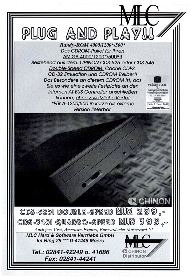 MLC Randy-ROM - Zeitgen&ouml;ssische Werbung - Datum: 1995-05, Herkunft: DE