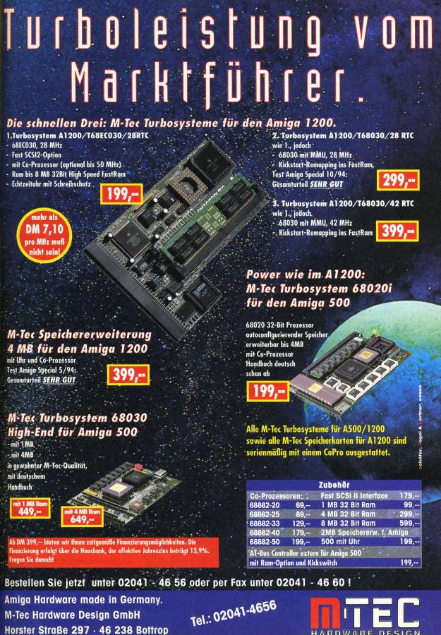 M-Tec T1230 (Viper) - Vintage Advert - Date: 1995-02, Origin: DE
