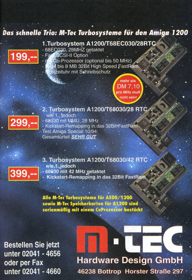 M-Tec AT 500 - Vintage Advert - Date: 1995-06, Origin: DE