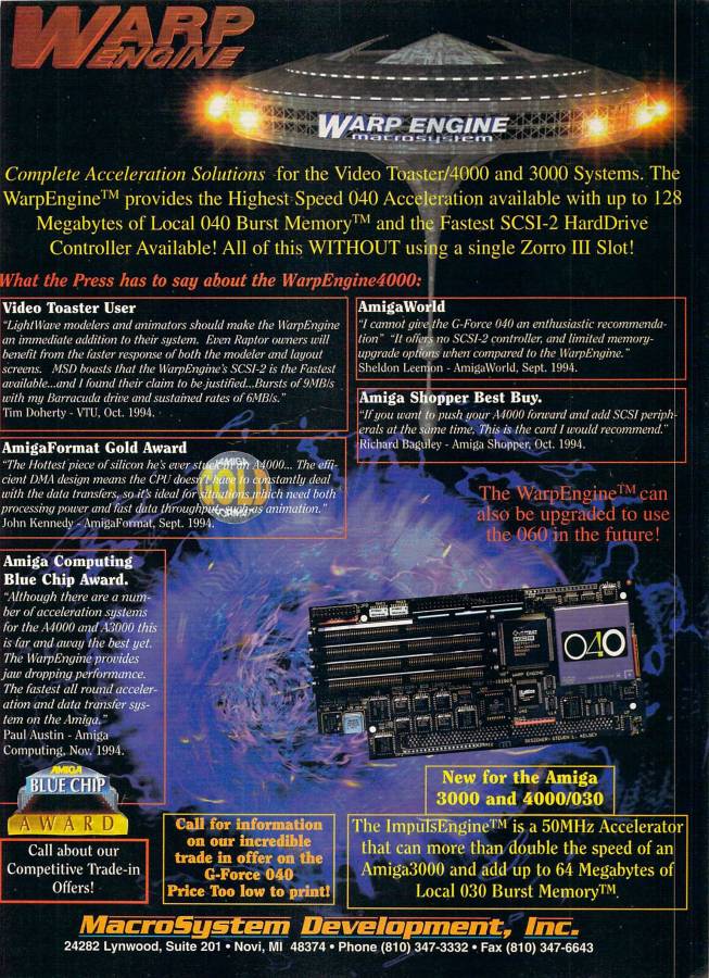 MacroSystem US Warp Engine - Vintage Advert - Date: 1994-12, Origin: US