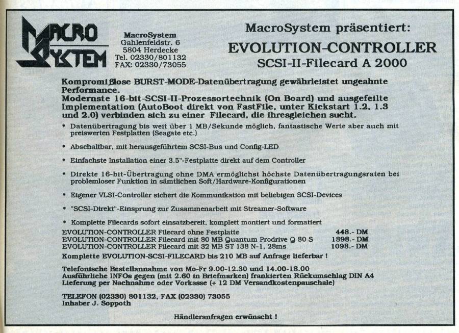 MacroSystem Evolution 2000 - Vintage Advert - Date: 1990-08, Origin: DE