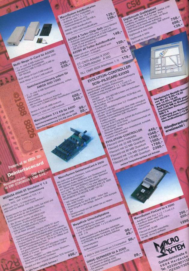 MacroSystem DeInterlaceCard - Vintage Advert - Date: 1990-12, Origin: DE