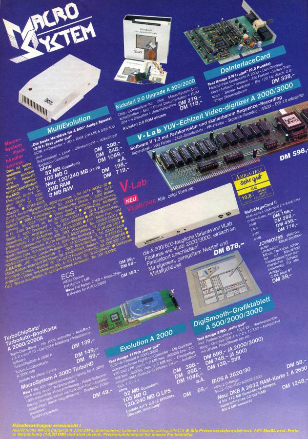 MacroSystem V-Lab/Par Y/C - Vintage Advert - Date: 1992-08, Origin: DE
