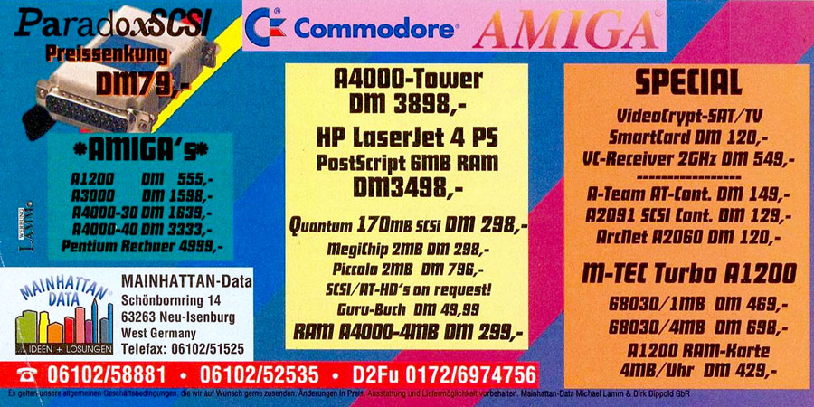 Mainhattan Data Paradox SCSI - Vintage Advert - Date: 1994-06, Origin: DE