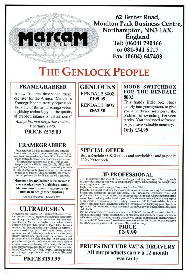 Marcam Rendale 8802 - Vintage Advert - Date: 1991-03, Origin: GB