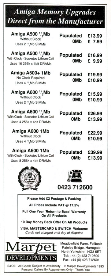 Marpet Developments MP602A - Vintage Advert - Date: 1993-05, Origin: GB