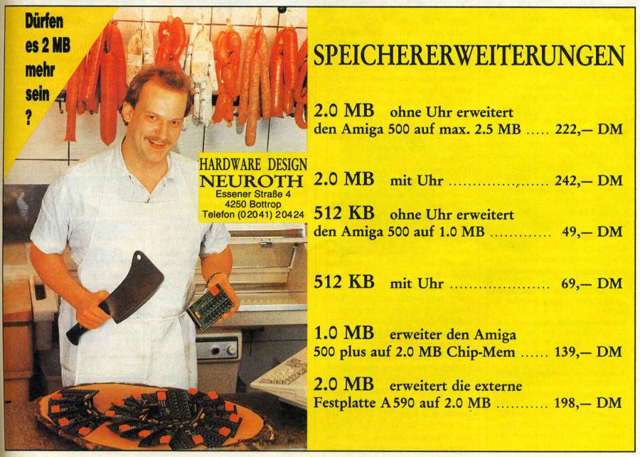 Neuroth Hardware Design Mega 2/8 - Vintage Ad (Datum: 1992-04, Herkunft: DE)