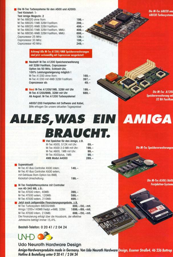 M-Tec / Neuroth Hardware Design 68030 - Vintage Advert - Date: 1993-08, Origin: DE
