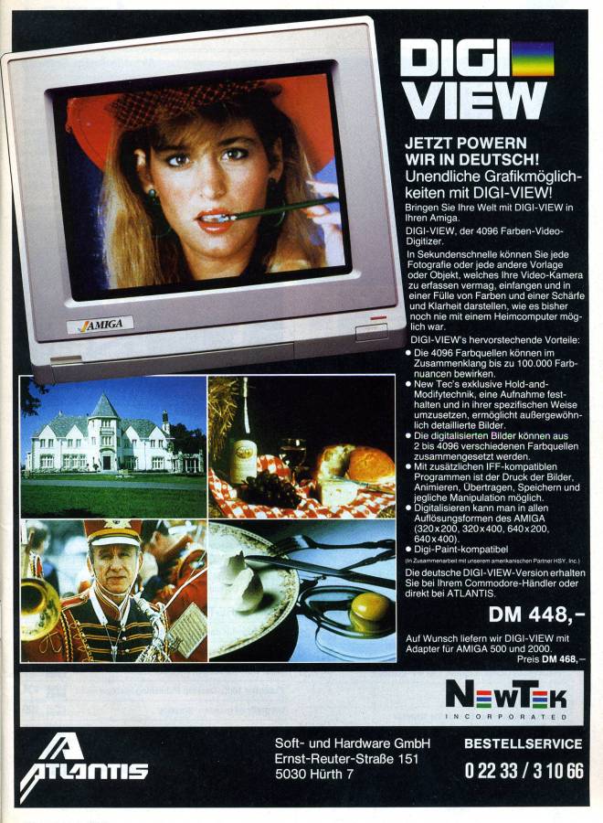 NewTek DigiView - Vintage Advert - Date: 1987-10, Origin: DE