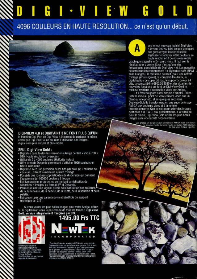 NewTek DigiView Gold - Vintage Advert - Date: 1990-09, Origin: FR