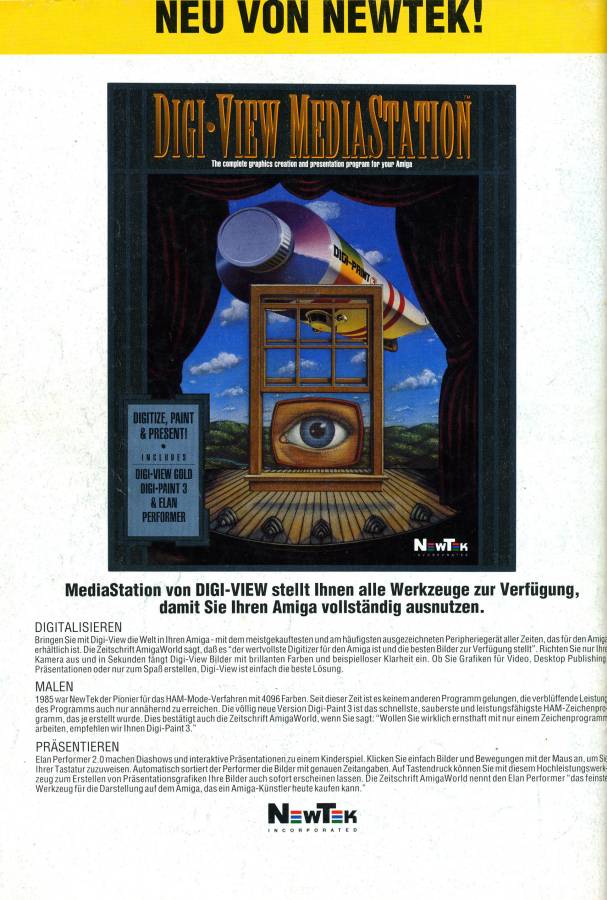 NewTek DigiView Gold - Vintage Advert - Date: 1991-12, Origin: DE