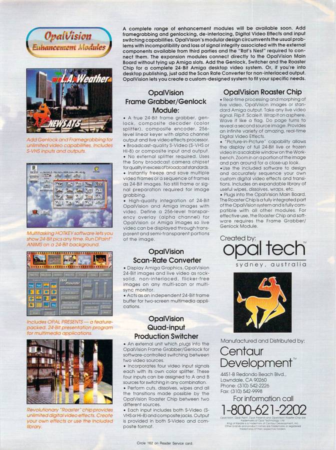 Opal Technologies OpalVision - Vintage Ad (Datum: 1992-09, Herkunft: US)