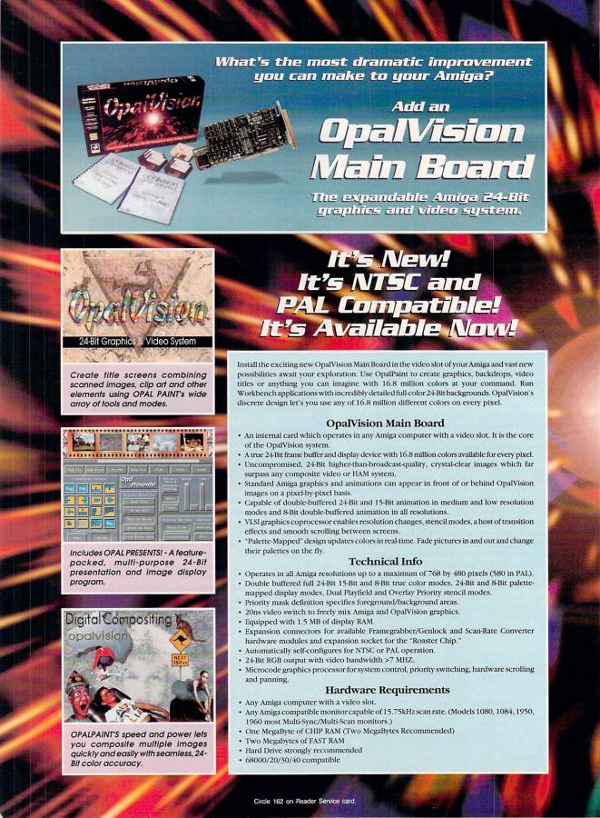 Opal Technologies OpalVision - Vintage Ad (Datum: 1992-10, Herkunft: US)