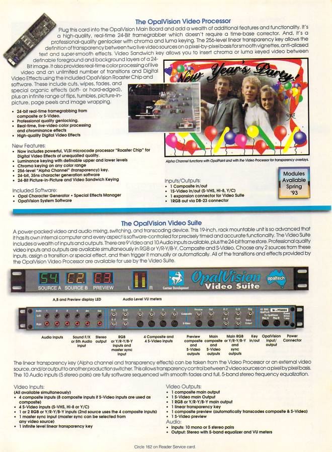 Opal Technologies OpalVision - Vintage Ad (Datum: 1993-04, Herkunft: US)