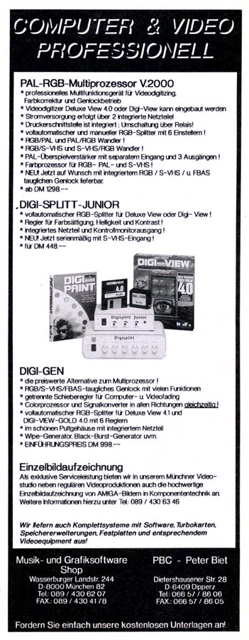 Peter Biet Computerdesign Digi-Gen - Vintage Advert - Date: 1990-08, Origin: DE