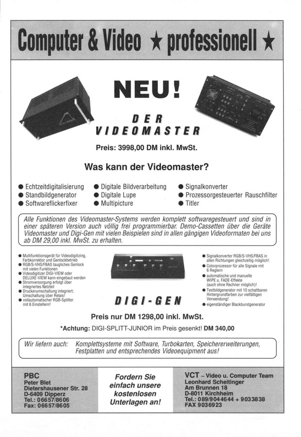 Peter Biet Computerdesign Digi-Gen - Vintage Advert - Date: 1990-12, Origin: DE