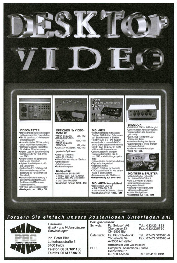 Peter Biet Computerdesign Digi-Gen - Zeitgen&ouml;ssische Werbung - Datum: 1992-03, Herkunft: DE