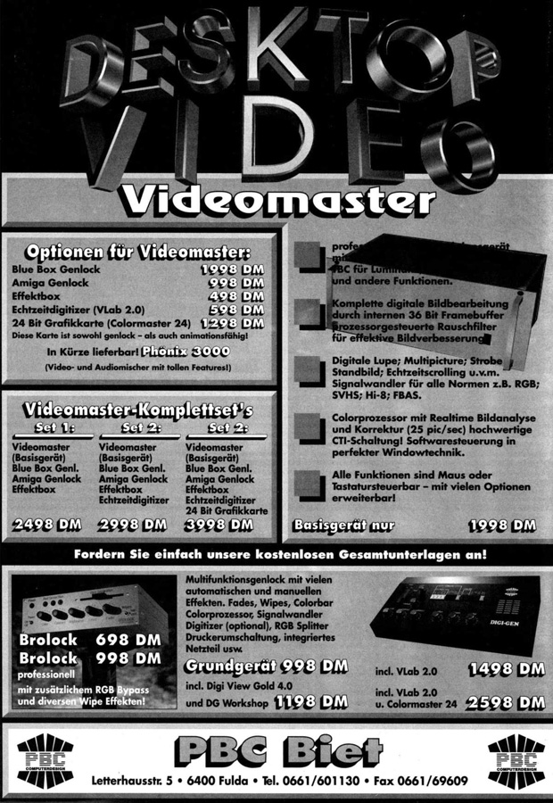 Peter Biet Computerdesign Brolock / Brolock Professional - Zeitgen&ouml;ssische Werbung - Datum: 1992-12, Herkunft: DE