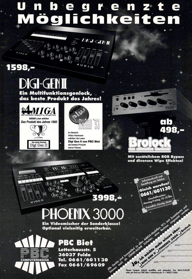 Peter Biet Computerdesign Digi-Gen II - Vintage Advert - Date: 1994-02, Origin: DE