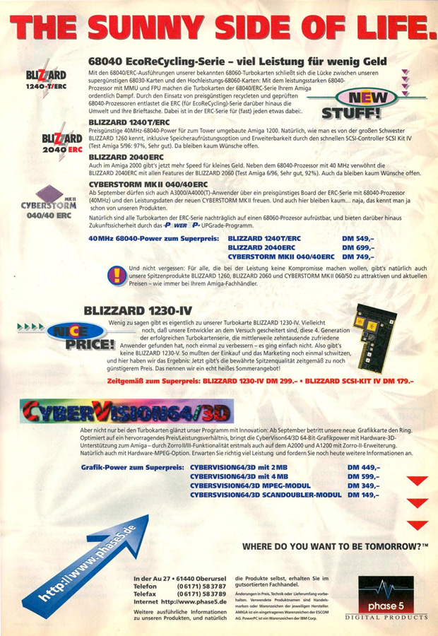 Phase 5 Digital Products CyberVision 64/3D - Vintage Advert - Date: 1996-10, Origin: DE