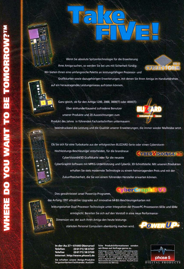 Phase 5 Digital Products Blizzard 1240 ERC & 1260 - Vintage Advert - Date: 1997-02, Origin: DE