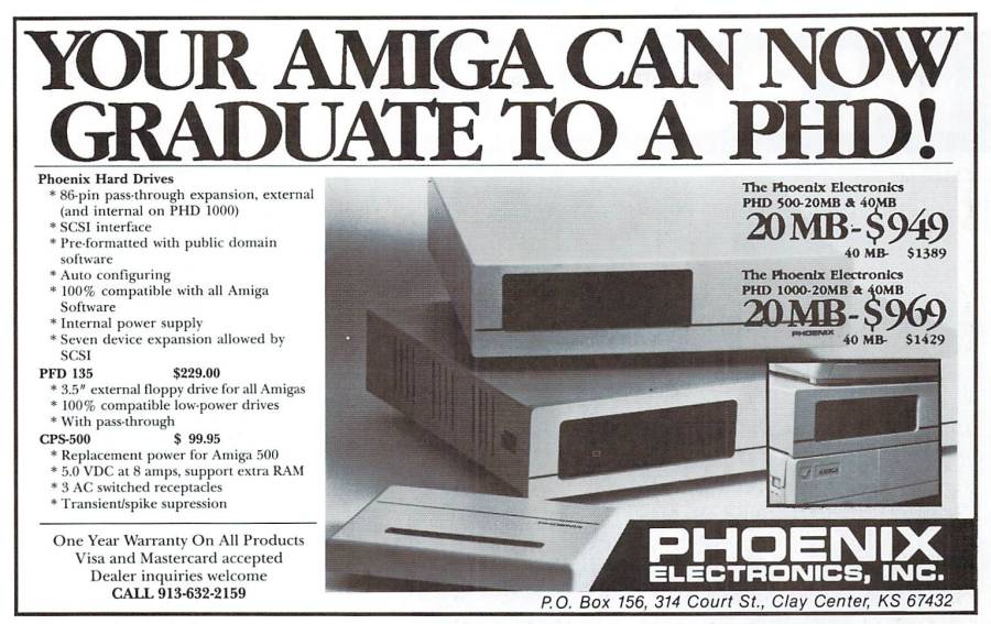 Phoenix Electronics PHD-500 - Vintage Advert - Date: 1988-04, Origin: US