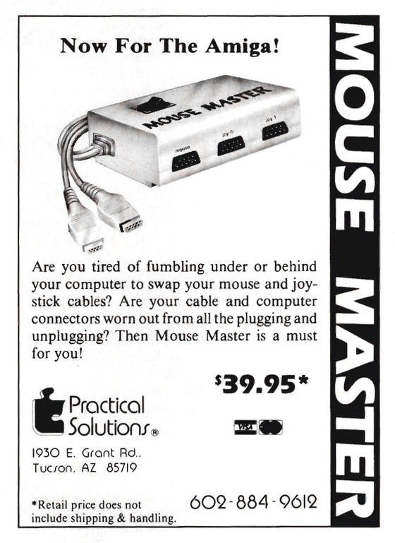 Practical Solutions Mouse Master - Vintage Advert - Date: 1989-01, Origin: US