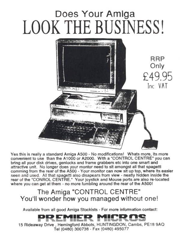 Premier Micros Control Centre - Vintage Advert - Date: 1989-08, Origin: UK