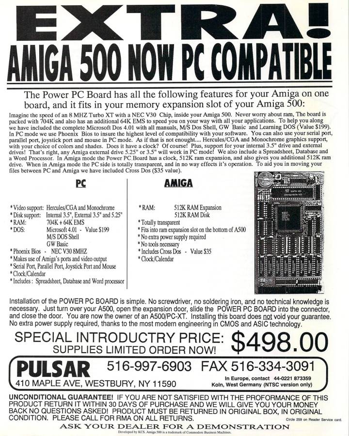 Kolff Computer Supplies Power PC Board - Vintage Advert - Date: 1990-08, Origin: US